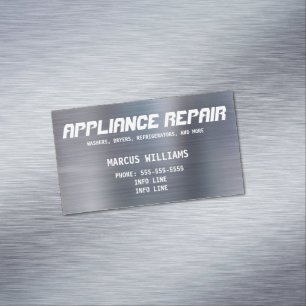 Appliance Repair Magnetic Business Card