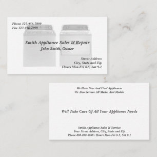 Appliance Sales and Repair Service Business Card