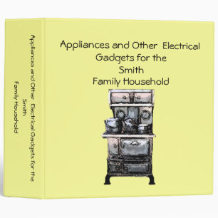 Appliances and Other Electrical Gadgets Keeper Binder