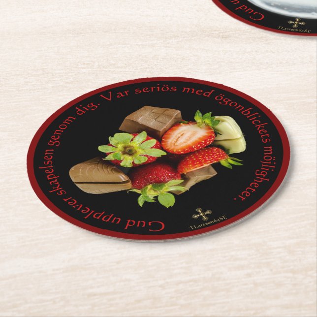 Appliances — Chocolate Round Paper Coaster (Angled)