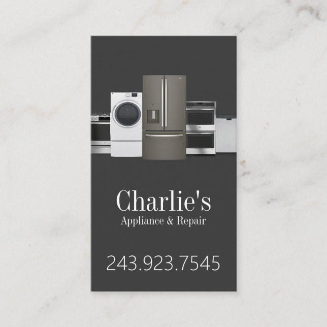 Appliances Repair Services  Business Card (Front)