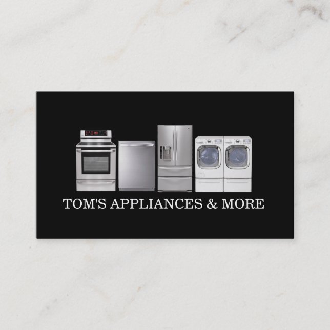 Appliances Sales Installation Repair Business Card (Front)
