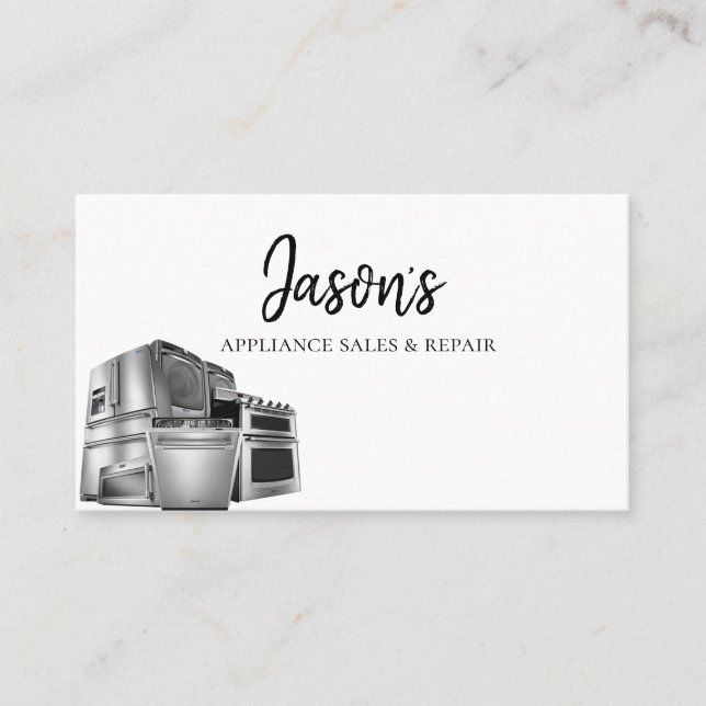 Appliances Sales Installation Repair Business Card (Front)