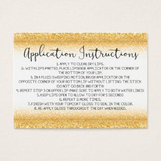 Application Instructions Card