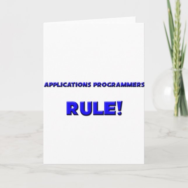 Applications Programmers Rule! Card (Front)