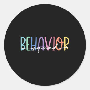 Applied Behaviour Squad Analysis Aba Squad Behavio Classic Round Sticker
