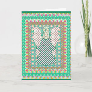 Applique Angel Holiday Card