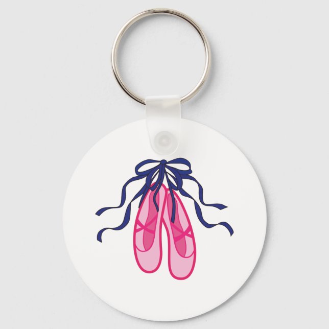 Appliqué Ballet Slippers Keychain (Front)