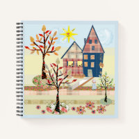 Applique, houses, village