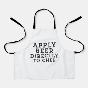 Apply beer directly to chef, Cooking tips, Gift Apron
