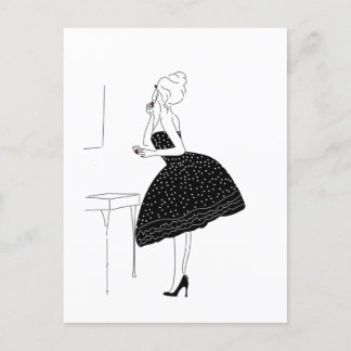Apply perfume where you want to be kissed faux can postcard