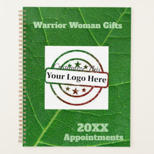 Appointment Book, customize Logo Green Leaf Planner