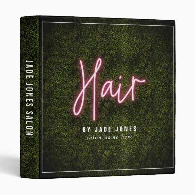 Appointment Book Hair Salon Cosmetologist Binder (Front/Spine)