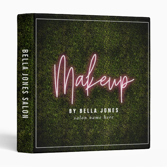 Appointment Book Makeup Artist Salon Cosmetologist Binder (Front/Spine)