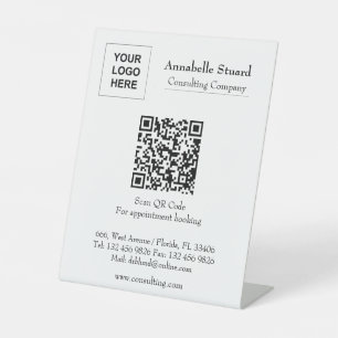 Appointment book QR code professional company Pede Pedestal Sign