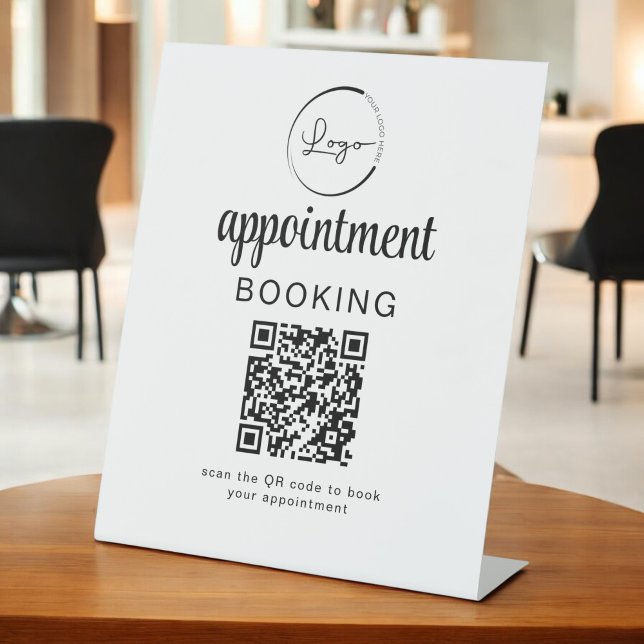 Appointment Booking QR Code Business Pedestal Sign (Creator Uploaded)