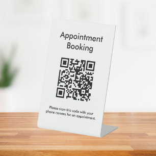 Appointment Booking QR Code Pedestal Sign