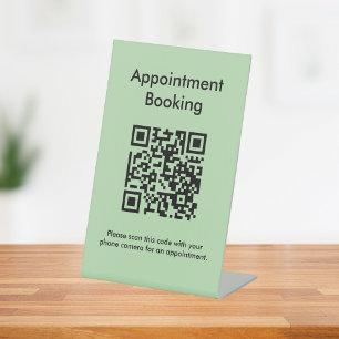 Appointment Booking QR Code Pedestal Sign