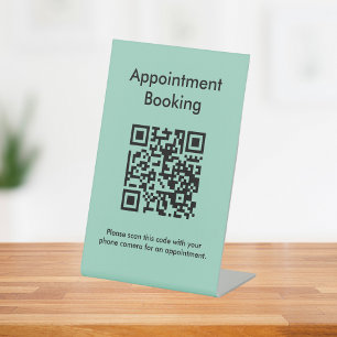 Appointment Booking QR Code Pedestal Sign