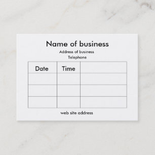Appointment card