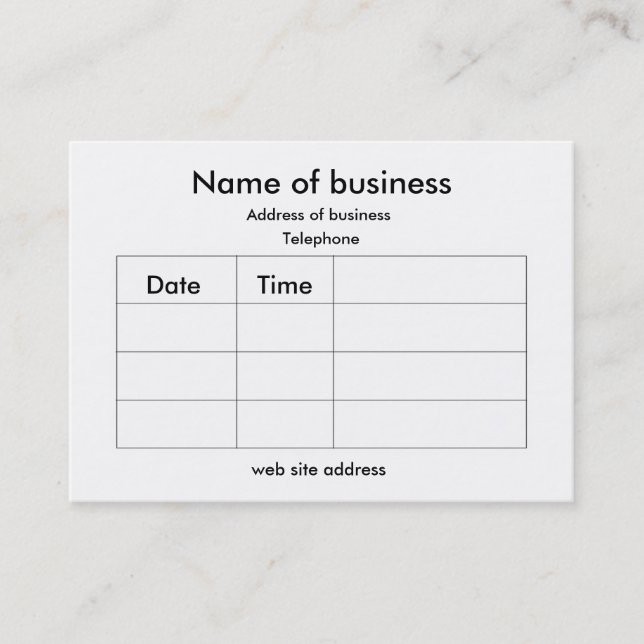 Appointment card - apples (Front)