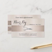 Appointment card elegant shiny bright scissors