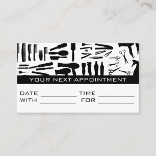 Appointment Card Hair Salon Barber Shop Stylist