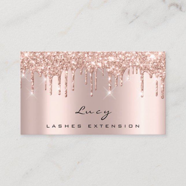 Appointment Card Lashes Glitter Drips Spark Makeup (Front)