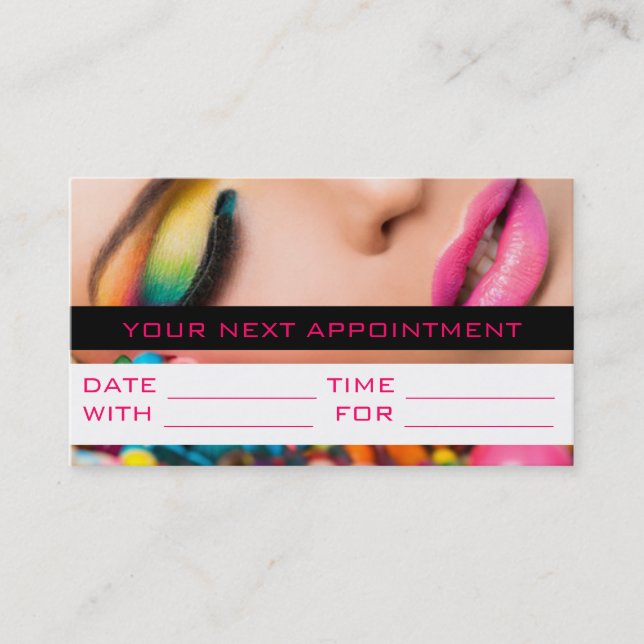 Appointment Card MakeUp Artist Cosmetology Salon (Front)