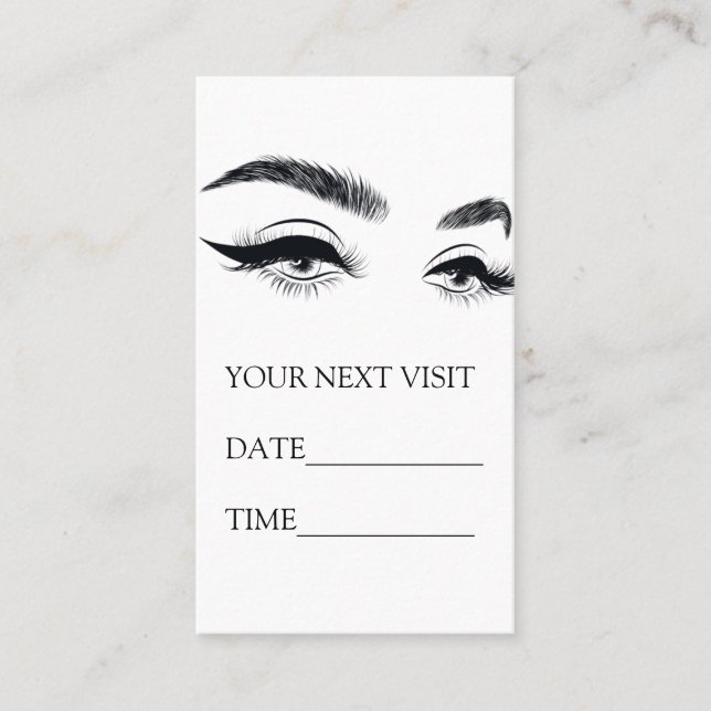 Appointment Card  Microblading, Eyelash Extensions (Front)