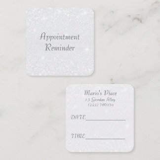 Appointment Card Salon Neutral Simple Sparkle
