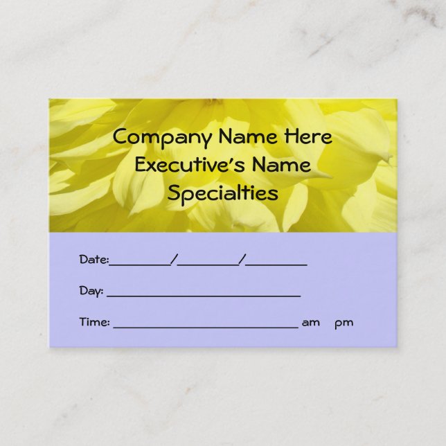 Appointment Cards custom Business Cards Dates (Front)