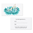 Appointment Modern Teal Feather Gold Scissor Hair