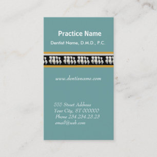 Appointment Odontology  Dental Care White Teeth Card