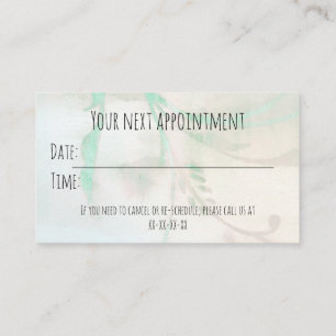 Appointment reminder business card