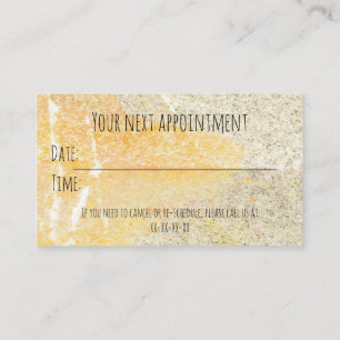 Appointment reminder business card