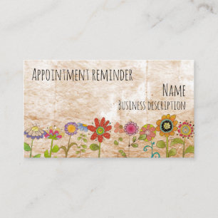 Appointment reminder business card