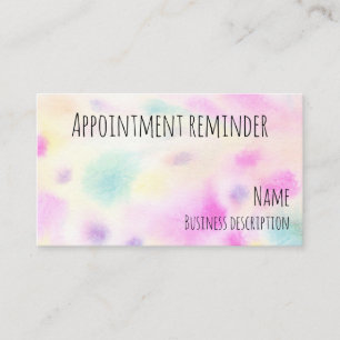 Appointment reminder business card