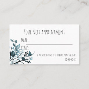 Appointment reminder business card