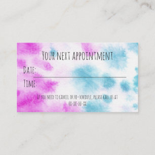 Appointment reminder business card