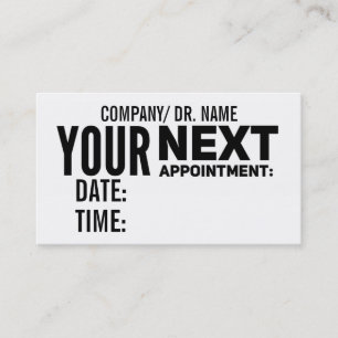 Appointment Reminder Cards   Generic