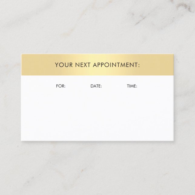Appointment Reminder Creative Gold Look Template (Front)