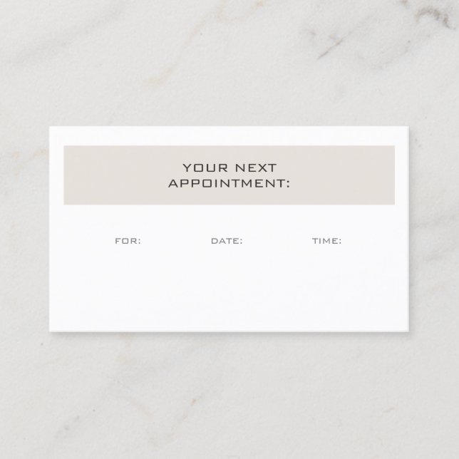 Appointment Reminder Creative Trendy Modern Plain (Front)