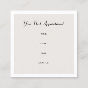 Appointment Reminder Elegant Design Plain Trendy Card