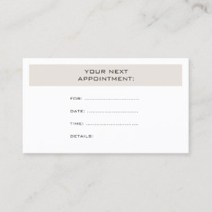 Appointment Reminder Elegant Design Trendy Modern Card
