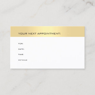 Appointment Reminder Elegant Gold Look Template Card