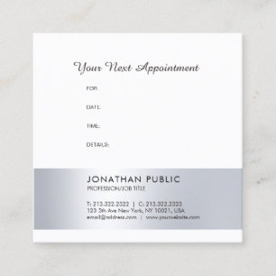Appointment Reminder Hospital Doctor Dentist Chic Card