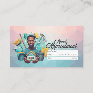 Appointment Reminder House Cleaning Housekeeping Business Card