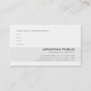 Appointment Reminder Modern Elegant Minimal Design Card