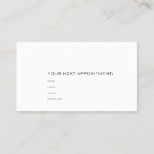 Appointment Reminder Modern Elegant Simple Plain Card